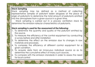 Stack Sampling Images Industrial pollution control in air pollution | PDF