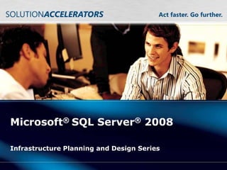 Microsoft® SQL Server® 2008

Infrastructure Planning and Design Series
 
