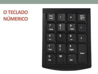 O TECLADO
NÚMERICO
 