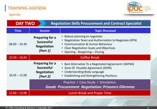 IPDC TRAINING - Negotiation Skills for Procurement and Contract ...