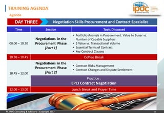 IPDC TRAINING - Negotiation Skills for Procurement and Contract ...