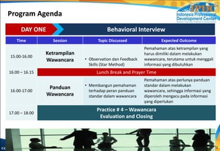 IPDC Training - Behavioural Interview (Focus on Techniques and ...
