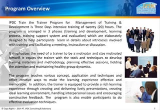 Ipdc training 2014 train the trainer | PDF