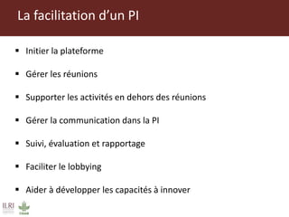 Mise en place des Plateformes d’Innovation de la chaine des valeurs des ruminants domestiques au Mali