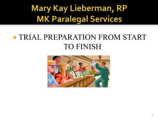    TRIAL PREPARATION FROM START
              TO FINISH




                                   1
 