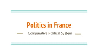 Politics in France
Comparative Political System
 