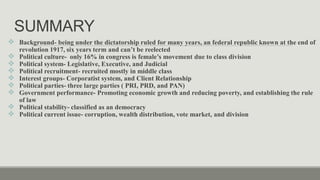 Stable Political System Maxico : Comparative Political Systems | PDF