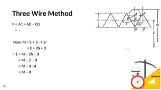 IPE 381 - Chapter 4 (Measurement of Threads and Gears).pptx