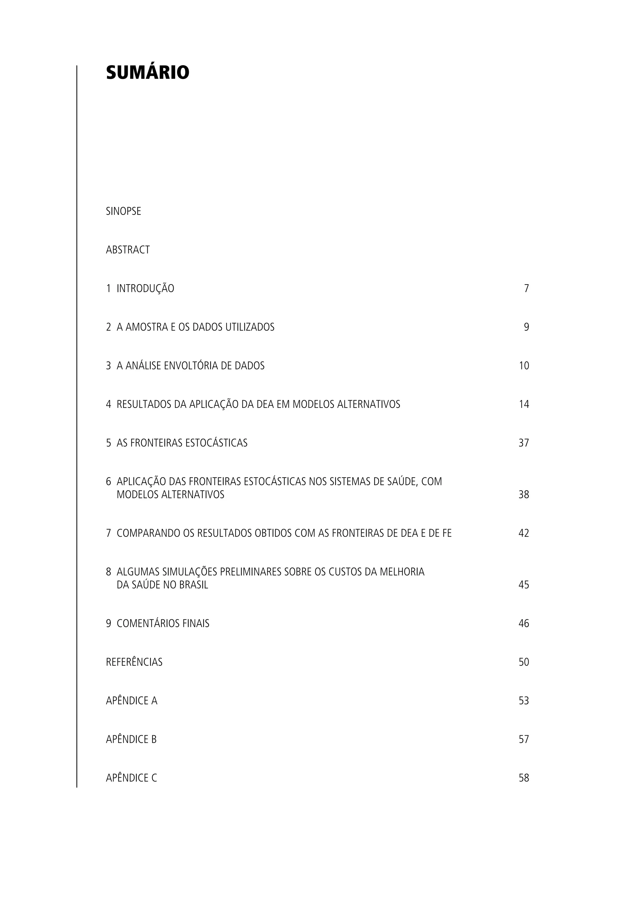 Brasil e OCDE: avaliação da eficiência em sistemas de saúde