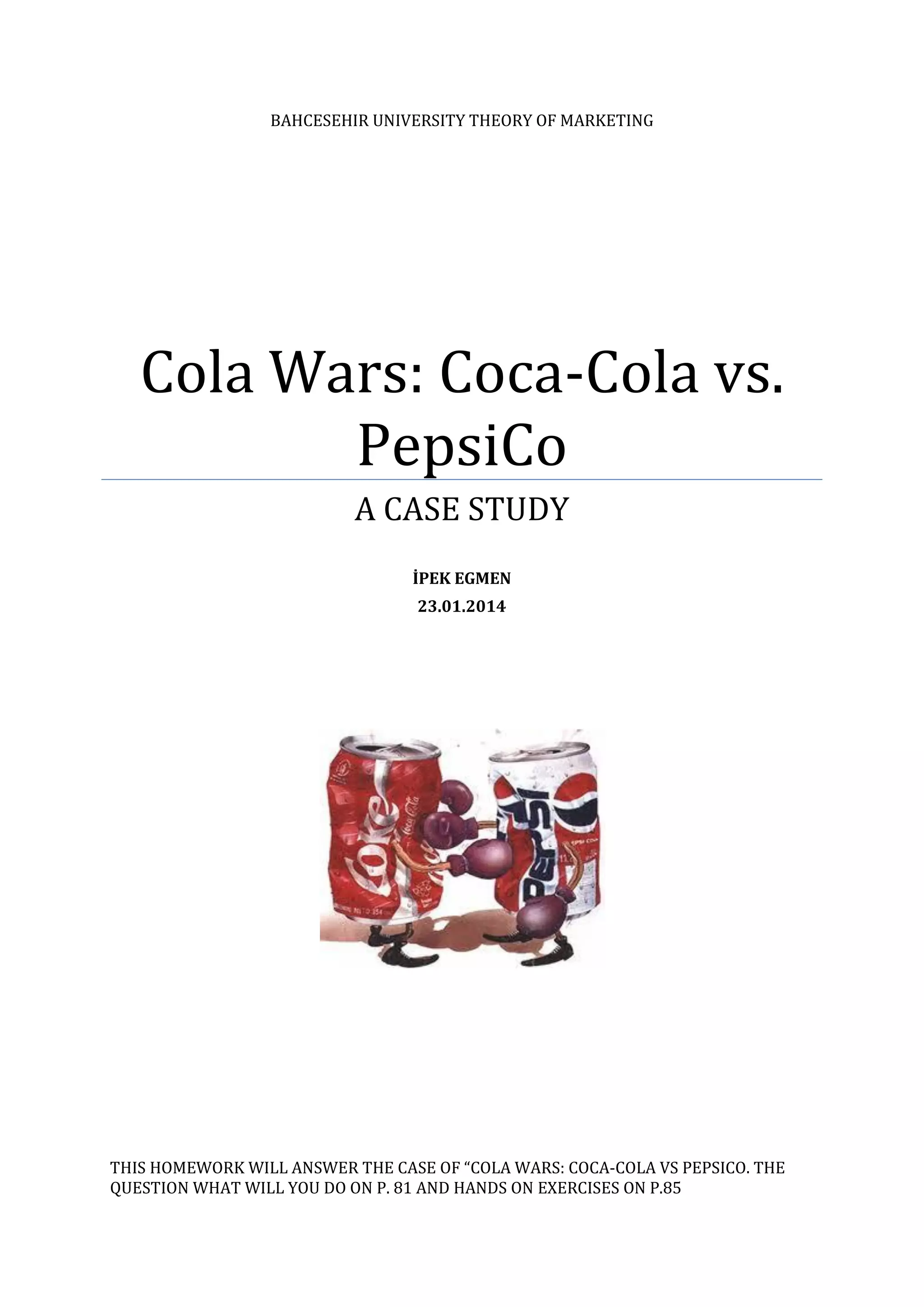 Cola Wars CocaCola vs.Pepsico PDF