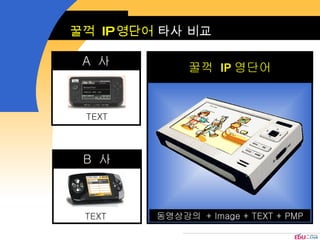 꿀꺽  IP 영단어  타사 비교 A  사 B  사 꿀꺽  IP 영단어 TEXT 동영상강의  + Image + TEXT + PMP TEXT 