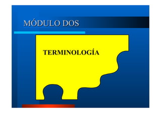 MÓDULO DOS
TERMINOLOGÍA

 