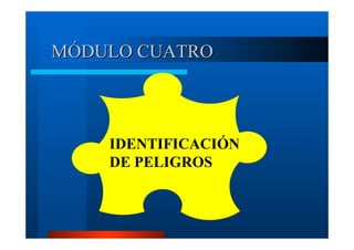 MÓDULO CUATRO

IDENTIFICACIÓN
DE PELIGROS

 
