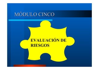 MÓDULO CINCO

EVALUACIÓN DE
RIESGOS

 