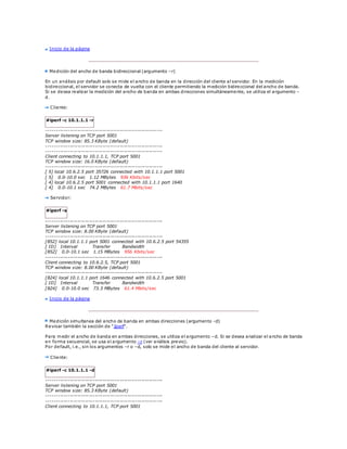 Iperf - Tutorial | DOCX