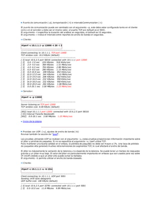 Iperf - Tutorial | DOCX