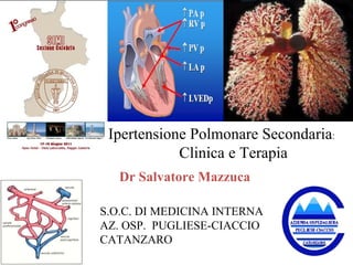 Ipertensione Polmonare Secondaria : Clinica e Terapia S.O.C. DI MEDICINA INTERNA AZ. OSP.  PUGLIESE-CIACCIO CATANZARO Dr Salvatore Mazzuca 