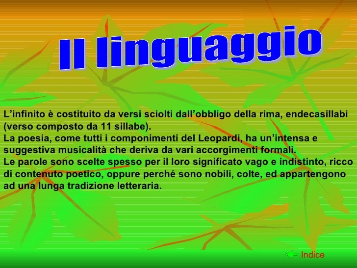 L Infinito Leopardi Figure Retoriche