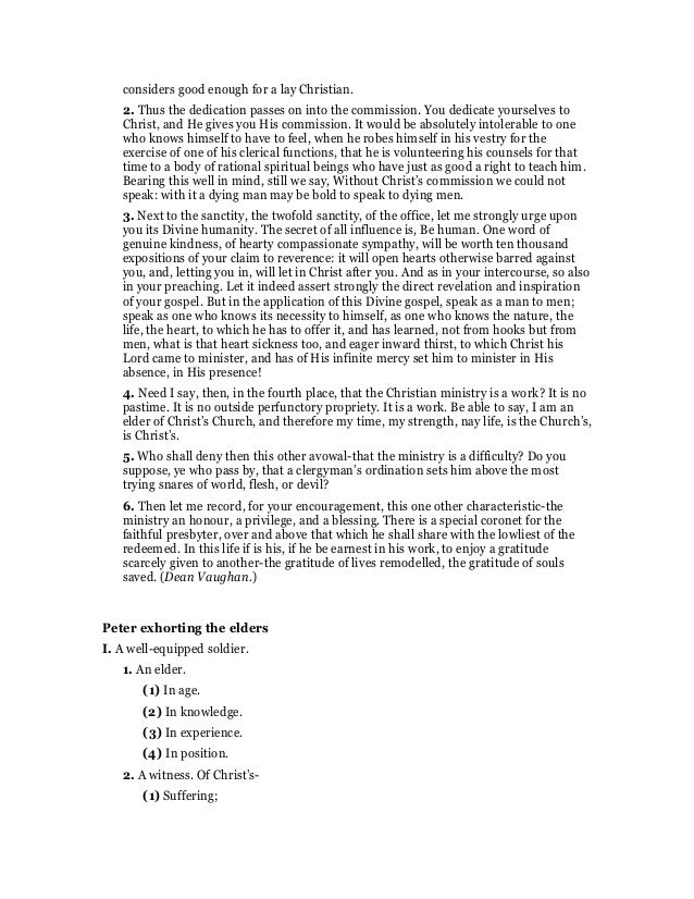 I Peter 5 Commentary