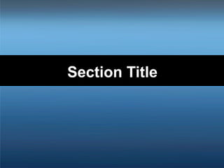 Section Title
 