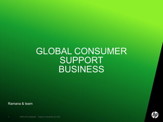 Ramana & team Global Consumer SupportBusiness  