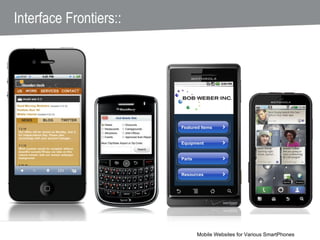 Mobile Websites for Various SmartPhones Interface Frontiers::