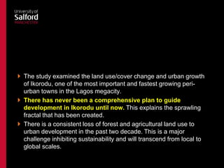 Peri-urban Land Use Change in the Lagos Megacity | PPTX