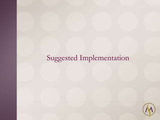 Suggested Implementation
 