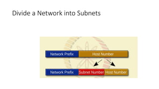 Divide a Network into Subnets
 