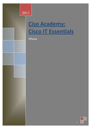 2011

   Ciso Academy:
   Cisco IT Essentials
   iPhone




                         x
 