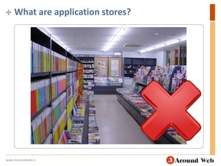 What are application stores?www.3aroundweb.in