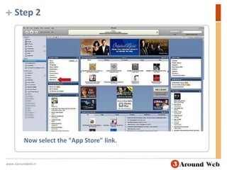 Step 2Now select the "App Store" link.www.3aroundweb.in