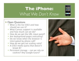 iPhone Dev Camp Keynote