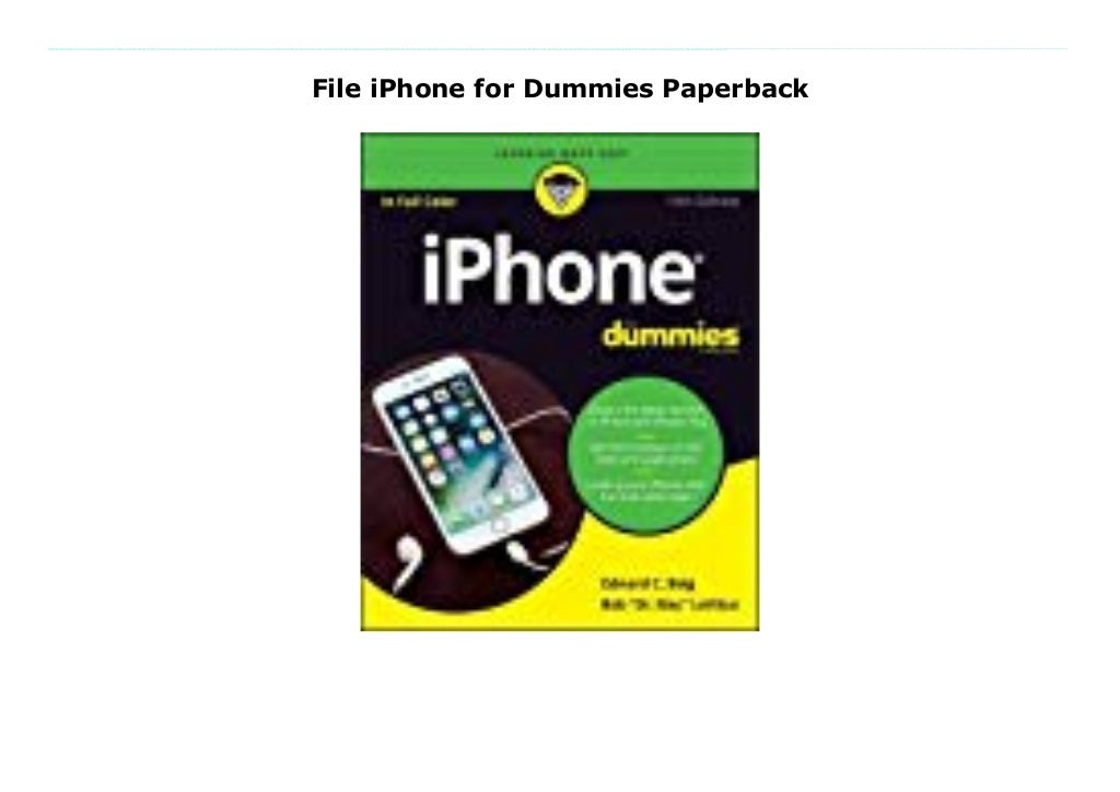 File iPhone for Dummies Paperback