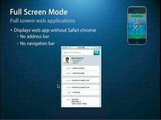 iPhone  SDK  WebDev Features