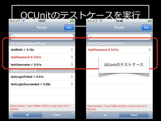 OCUnitのテストケースを実⾏行行
 iPhone  SDK  勉強会



            OCUnit
 
