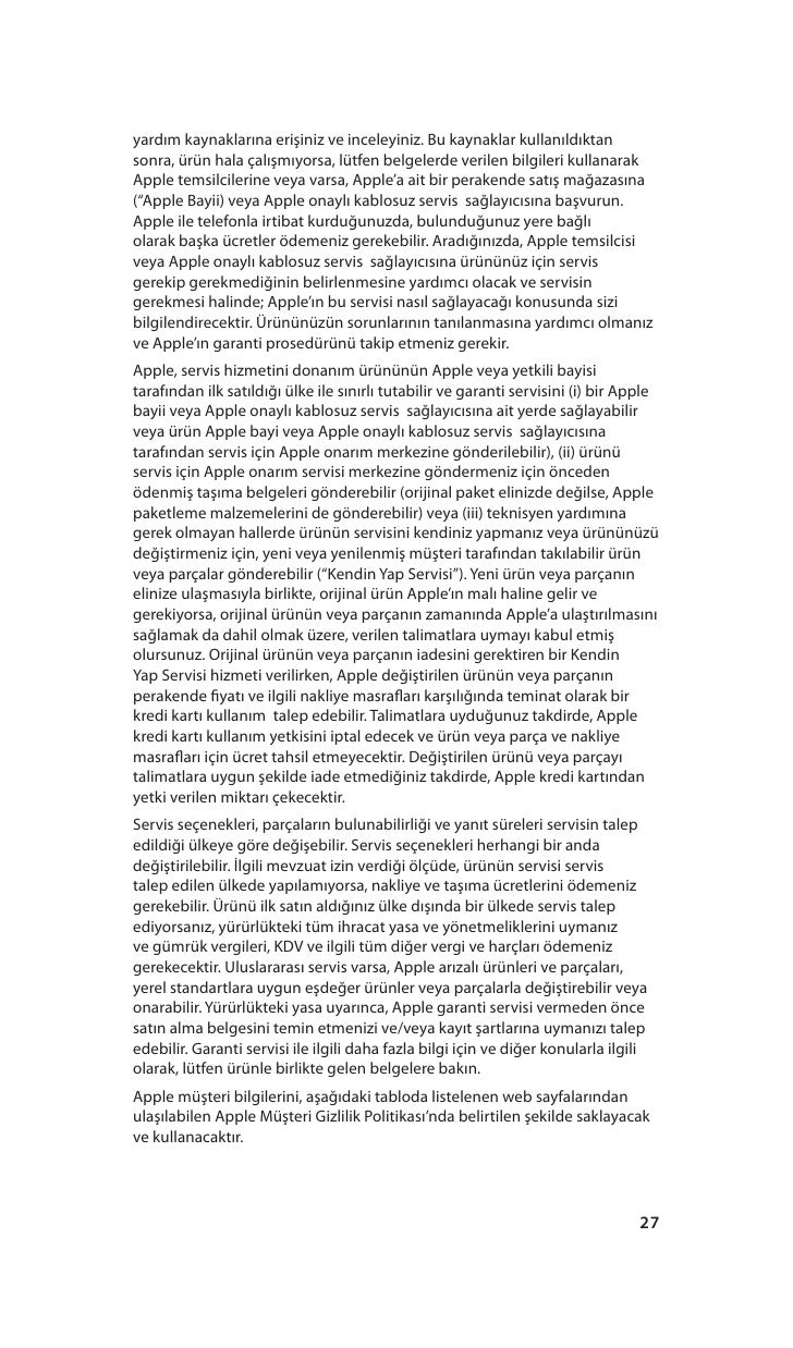 Iphone 3g Onemli Urun Bilgileri Kilavuzu