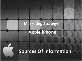 Marketing Strategy

    Apple iPhone


Sources Of Information
 