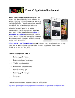 iPhone 4S Application Development