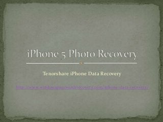 Tenorshare iPhone Data Recovery
http://www.windowspasswordsrecovery.com/iphone-data-recovery/
 
