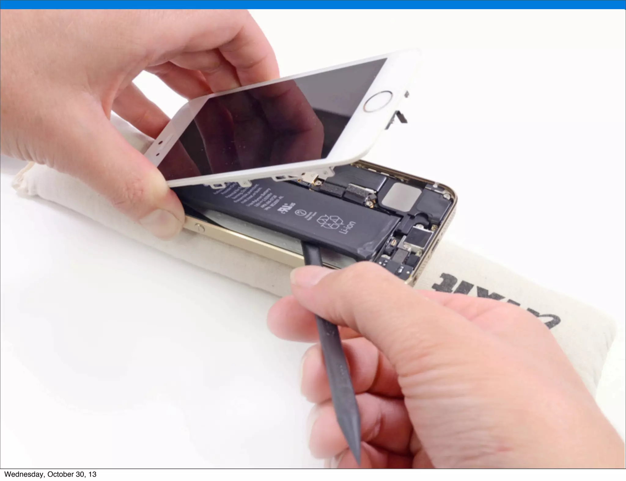 v

v
Wednesday, October 30, 13

Visit iﬁxit.com for thousands of repair manuals.

 