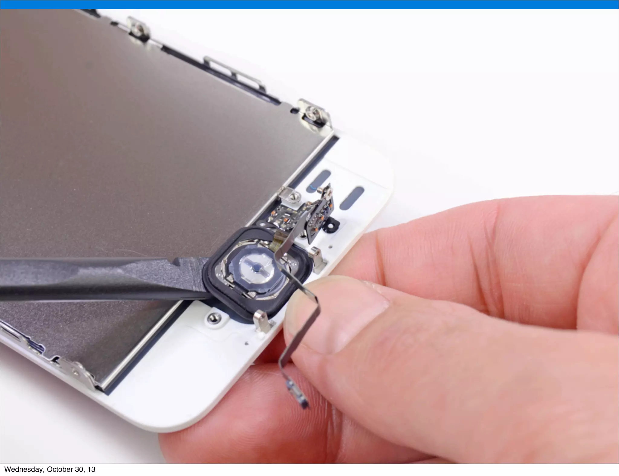 v

v
Wednesday, October 30, 13

Visit iﬁxit.com for thousands of repair manuals.

 