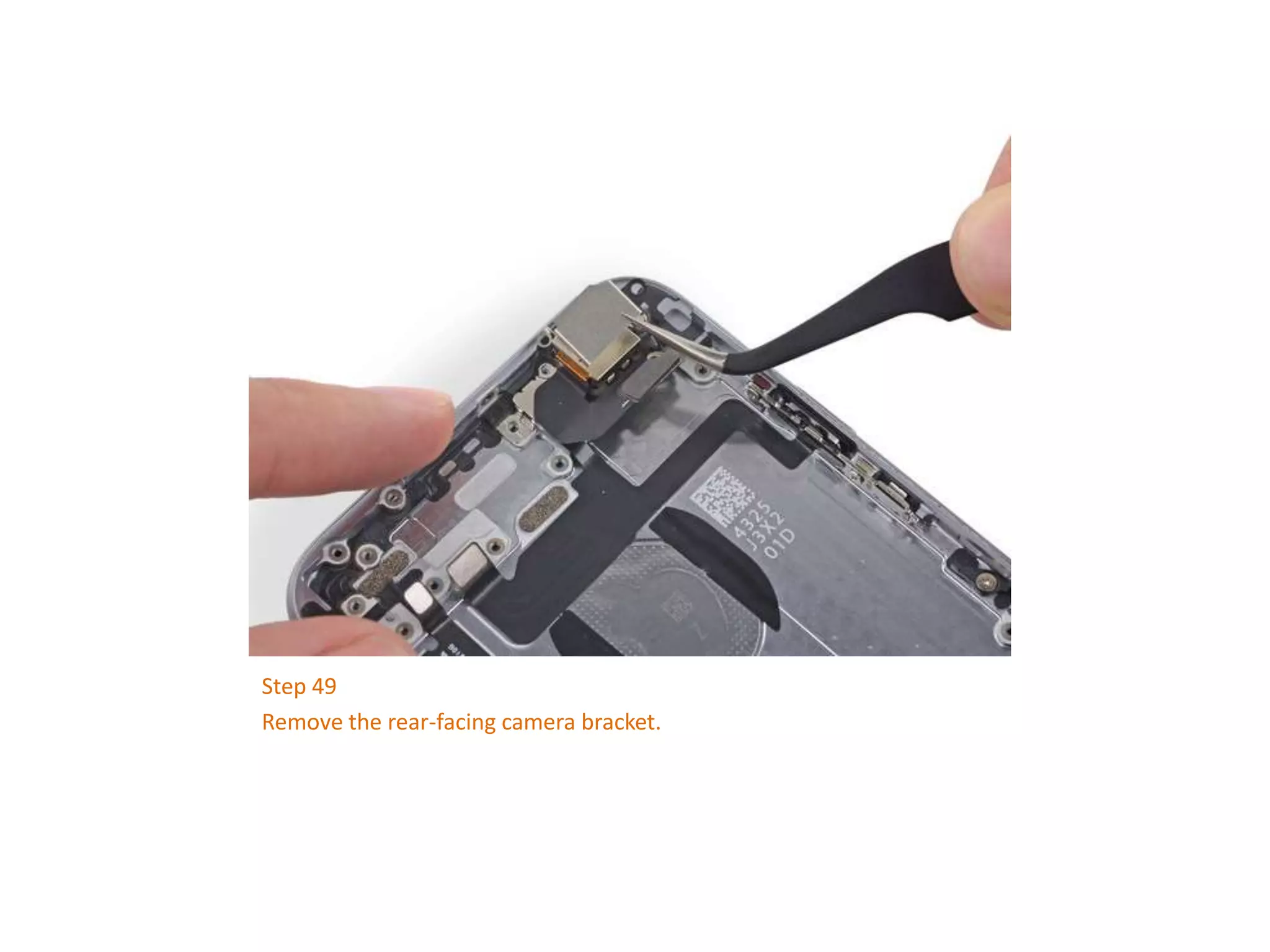 Step 49
Remove the rear-facing camera bracket.
 