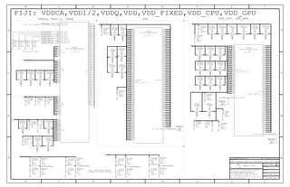 PP
PP
PP
VDDQ
VDD1
VDD2
DDR0_VREF_DQ
DDR1_VREF_CA
DDR1_VREF_DQ
VDDCA
DDR1_ZQ_DQ
DDR1_ZQ_CA
DDR0_ZQ_DQ
DDR0_ZQ_CA
DDR0_CKEIN
DDR1_CKEIN
DDR0_VREF_CA
VSS
SYM 7 OF 13
VDD_FIXED
VDD_FIXED_SENSE
VDD_FIXED
SYM 10 OF 13
VDD_CPU_SENSE
VDD_CPU
VDD_GPU_SENSE
VDD_GPU
SYM 13 OF 13
Apple Inc.
THE INFORMATION CONTAINED HEREIN IS THE
PROPRIETARY PROPERTY OF APPLE INC.
124578
B
D
8 7 6 5 4 3
C
B
A
NOTICE OF PROPRIETARY PROPERTY:
PAGE
12
D
A
C
PAGE TITLE
SHEET
IV ALL RIGHTS RESERVED
R
D
SIZEDRAWING NUMBER
REVISION
BRANCH
6 3
THE POSESSOR AGREES TO THE FOLLOWING:
I TO MAINTAIN THIS DOCUMENT IN CONFIDENCE
III NOT TO REVEAL OR PUBLISH IT IN WHOLE OR PART
II NOT TO REPRODUCE OR COPY IT
(DDR IMPEDANCE CONTROL)
VDDCA, VDD1/2, VDDQ
NOTE: CKEIN CONFIRMED 1.8V TOLERANT
TBD: 7.6A? @ 105C
TBD: 3.45A? @ 105C
TBD: 3.3A? @ 105C
INTERNAL DIVIDER CIRCUITS
VDD
NOTE: SOME VENDORS HAVE
1.2V
1.8V
0.8V - 0.95V
VDD_CPU, VDD_GPU
0.775V - 1.0V
FIJI: VDDCA,VDD1/2,VDDQ,VDD,VDD_FIXED,VDD_CPU,VDD_GPU
0.95V
10K
1/32W
1%
01005
MF
ROOM=SOC
R0404
R0403
1/32W
1%
10K
MF
01005
ROOM=SOC
1/32W
1%
10K
MF
01005
ROOM=SOC
R0405
1%
MF
1/32W
10K
01005
ROOM=SOC
R0406
MF
1/32W
01005
1%
4.7K
ROOM=SOC
R0407
MF
1/32W
1%
01005
4.7K
ROOM=SOC
R0408
01005
MF
1/32W
4.7K
1%
ROOM=SOC
R0409
1/32W
01005
4.7K
1%
MF
ROOM=SOC
R0410
0.01UF
10%
X5R
01005
ROOM=SOC
C0423
6.3V
01005
10%
0.01UF
X5R
ROOM=SOC
C0424
6.3V
ROOM=SOC
0.01UF
C0433
10%
X5R
01005
6.3V
10%
01005
X5R
0.01UF
ROOM=SOC
C0434
6.3V
10%
01005
X5R
0.01UF
ROOM=SOC
C0436
6.3V
10%
X5R
0.01UF
01005
ROOM=SOC
C0437
6.3V
X5R
10%
0.01UF
01005
ROOM=SOC
C0440
6.3V
10%
X5R
0.01UF
01005
ROOM=SOC
C0441
6.3V
4V
4.3UF
ROOM=SOC
C0410
CERM
0402
20%
C0408
ROOM=SOC
4.3UF
4V
CERM
0402
20%
C0414
4.3UF
ROOM=SOC
4V
CERM
0402
20%
C0413
ROOM=SOC
1UF
4V
CERM
0402
20%
4V
4.3UF
ROOM=SOC
C0411
CERM
0402
20%
C0409
ROOM=SOC
4.3UF
4V
CERM
0402
20%
0.47UF
C0406
ROOM=SOC
6.3V
CERM
0402
20%
4V
1UF
ROOM=SOC
C0405
CERM
0402
20%
4V
1UF
ROOM=SOC
C0404
CERM
0402
20%
1UF
4V
ROOM=SOC
C0444
CERM
0402
20%
ROOM=SOC
C0443
0.47UF
6.3V
CERM
0402
20%
C0446
0.47UF
ROOM=SOC
6.3V
CERM
0402
20%
1UF
4V
ROOM=SOC
C0419
CERM
0402
20%
C0418
1UF
4V
ROOM=SOC
CERM
0402
20%
4V
4.3UF
ROOM=SOC
C0448
CERM
0402
20%
4.3UF
4V
ROOM=SOC
C0445
CERM
0402
20%
0.47UF
ROOM=SOC
C0420
6.3V
CERM
0402
20%
C0438
4.3UF
4V
ROOM=SOC
CERM
0402
20%
4.3UF
4V
ROOM=SOC
C0439
CERM
0402
20%
C0429
4.3UF
4V
ROOM=SOC
CERM
0402
20%
ROOM=SOC
C0402
4V
1UF
CERM
0402
20%
1UF
4V
C0401
ROOM=SOC
CERM
0402
20%
4V
1UF
C0422
ROOM=SOC
CERM
0402
20%
C0426
NP0-C0G-CERM
16V
5%
15PF
01005
ROOM=SOC
4V
4.3UF
CERM
0402
20%
ROOM=SOC
C0431
ROOM=SOC
4V
C0432
1UF
CERM
0402
20%
0.47UF
C0430
ROOM=SOC
6.3V
CERM
0402
20%
ROOM=SOC
C0425
0.47UF
6.3V
CERM
0402
20%
ROOM=SOC
C0442
6.3V
CERM-X5R
0402-9
10UF
20%
C0447
ROOM=SOC
6.3V
CERM-X5R
0402-9
10UF
20%
1/32W
MF
01005
240
1%
ROOM=SOC
R0402
01005
1/32W
240
1%
MF
ROOM=SOC
R0412
MF
ROOM=SOC
1/32W
1%
01005
240
R0411R0401
240
1%
ROOM=SOC
01005
MF
1/32W
ROOM=SOC
C0452
20%
2.2UF
0201-1
X5R
6.3V
ROOM=SOC
C0451
20%
2.2UF
0201-1
X5R
6.3V
ROOM=SOC
C0450
20%
2.2UF
0201-1
X5R
6.3V
P2MM-NSM
SM
ROOM=SOC
PP0402
P2MM-NSM
ROOM=SOC
SM
PP0401
P2MM-NSM
PP0403
SM
ROOM=SOC
C0465
ROOM=SOC
1UF
4V
CERM
0402
20%
C0466
ROOM=SOC
6.3V
CERM-X5R
0402-9
10UF
20%
C0435
ROOM=SOC
6.3V
CERM-X5R
0402-9
10UF
20%
C0472
ROOM=SOC
20%
2.2UF
0201-1
X5R
6.3V
C0468
ROOM=SOC
6.3V
CERM-X5R
0402-9
10UF
20%
C0471
ROOM=SOC
20%
2.2UF
0201-1
X5R
6.3V
C0415
4V
4.3UF
ROOM=SOC
CERM
0402
20%
C0475
4.3UF
4V
ROOM=SOC
CERM
0402
20%
C0476
ROOM=SOC
4.3UF
4V
CERM
0402
20%
C0478
ROOM=SOC
6.3V
CERM-X5R
0402-9
10UF
20%
C0449
ROOM=SOC
6.3V
CERM-X5R
0402-9
10UF
20%
0201-1
X5R
6.3V
1.0UF
20%
C0467
ROOM=SOC
X5R
6.3V
1.0UF
20%
ROOM=SOC
0201-1
C0427
POP-FIJI-1GB-DDR-B0
U0201
BGA
U0201
POP-FIJI-1GB-DDR-B0
BGA
U0201
POP-FIJI-1GB-DDR-B0
BGA
SYNC_MASTER=N56_MLB
SOC:VDDCA,VDD1/2,VDD,VDD_CPU,VDD_GPU
SYNC_DATE=08/29/2013
PP0V95_FIXED_SOC PP_GPU
45_DDR1_VREF_CA
PP1V2_SDRAM
PP1V2
45_DDR0_VREF_CA 45_DDR0_VREF_DQ
45_DDR1_VREF_DQ
45_DDR0_VREF_CA
RESET_1V8_L
45_DDR0_ZQ_CA
45_DDR0_ZQ_DQ
45_DDR1_ZQ_CA
45_DDR1_ZQ_DQ
45_DDR1_VREF_DQ
45_DDR1_VREF_CA
45_DDR0_VREF_DQ
PP1V2_SDRAM
PP1V8_SDRAM
PP1V2
45_BUCK5_FB
45_BUCK1_FB
PP_CPU
45_BUCK0_FB
051-9903
7.0.0
4 OF 55
4 OF 54
1
2
1
2
1
2
1
2
1
2
1
2
1
2
1
2
2
1
2
1
2
1
2
1
2
1
2
1
2
1
2
1
1
4
3
2
1
4
3
2
1
4
3
2
1
4
3
2
1
4
3
2
1
4
3
21
4
3
2
1
4
3
2
1
4
3
2
1
4
3
2
1
4
3
2
1
4
3
2
1
4
3
2
1
4
3
2
1
4
3
2
1
4
3
2
1
4
3
2
1
4
3
2
1
4
3
2
1
4
3
2
1
4
3
2
1
4
3
2
1
4
3
2
2
1
1
4
3
2
1
4
3
2
1
4
3
2
1
4
3
2
2
1
2
1
1
2
1
2
1
2
1
2
2
1
2
1
2
1
1
1
1
1
4
3
2
2
1
2
1
2
1
2
1
2
1
1
4
3
2
1
4
3
2
1
4
3
2
2
1
2
1
2
1
2
1
Y33
V33
G33
R33
M33
J33
AR8
AR19
AR14
AR24
AR22
AR6
W1
AC33
AR11
T33
T1
K1
D33
B8
B16
AG33
AR16
AR7
AR25
A19
Y32
T32
E33
G1
R1
K33
B7
AP6
AR17
B15
B19
AP25
AF33
AA1
V1
AR15
P1
N33
B17
C14
H1
N1
U1
A20
L33
M1
AR13
A17
D17
N4
A18
U23
U25
U27
U29
U3
U4
U5
U6
U7
U9
U21
R32
R21
R27
R3
R29
R9
T10
R15
R17
R19
R2
R23
R25
R4
R5
R6
R7
T12
T14
T16
T18
T2
T20
T22
T24
T26
T28
T3
T29
T4
T8
T7
U11
U13
U17
U15
U19
U2
R13
R11
J8
K11
L10
K9
K15
K13
J26
J14
G22
G20
J12
J10
H9
H15
H13
H11
G8
G18
F26
AK18
AK20
AK22
AK25
F7
G10
G12
G14
G16
AK12
AH10
AH20
AH7
AJ14
AJ16
AJ24
AJ27
AJ6
AJ9
AG6
AF17
AF23
AF25
AF27
AF7
AG14
AG16
AG18
AE22
AF13
AC27
AC7
AD13
AD19
AD21
AD25
AD6
AE16
AE10
AE11
AA16
AA18
AA22
AA6
AB10
AB23
AB25
AC14
AC16
AC18
Y15
Y13
Y11
W8
W21
W16
V15
V13
V11
Y27
W14
W18
Y19
Y23
Y25
V9
W10
W12
Y7
V7
Y9
U8
U26
U18
U16
U14
U12
U10
T9
T19
T17
T15
T13
T11
R8
R26
R18
R16
R14
R12
R10
P9
P17
P15
P13
P11
N8
N26
N16
N14
N12
N10
M9
M17
M15
M13
M11
L8
L26
L16
L14
L12
AA12
AJ10
AJ7
AH15
AH13
AG8
AH9
AJ12
AH11
AG12
AJ8
AD15
AE8
AF9
AG10
AD11
AD9
AE12
AE14
AF11
AF15
AB15
AB13
AA10
AA14
AA8
AB11
AC10
AC12
AC8
AB9
AJ21
AJ19
AJ17
AH26
AJ23
AJ25
W17
Y16
Y18
Y20
Y22
Y24
Y26
AG27
AH24
AG25
AC17
AB26
AG23
AH18
AF26
AA23
AF20
AE21
AE17
AD24
AA21
AD16
AC25
AC23
AC21
AC19
AA17
AA19
AB22
AA25
AB20
AB18
AB16
AE23
AF18
AH22
AH16
AG17
AB24
AF24
AG19
AG21
AD18
AD20
AD22
AD26
AE19
AE25
AF22
7
12
26 1226
4
24122326
245111226
4
4
4
4
213151725
4
4
4
24122326
31012131415172629
24
5111226
12
12
1226
12
 