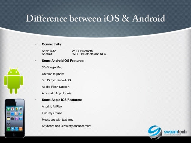 difference between android and iphone