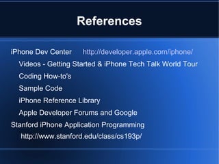 iPhone App Development Overview