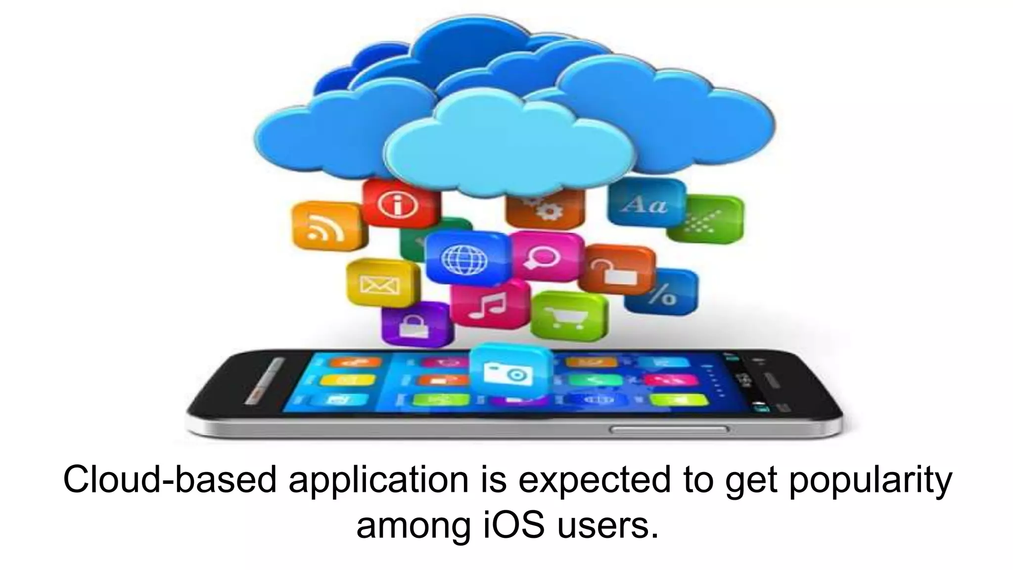 Cloud-based application is expected to get popularity
among iOS users.
 