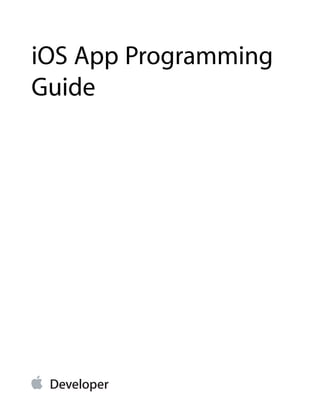 iOS App Programming
Guide
 