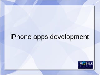 iPhone apps development
 