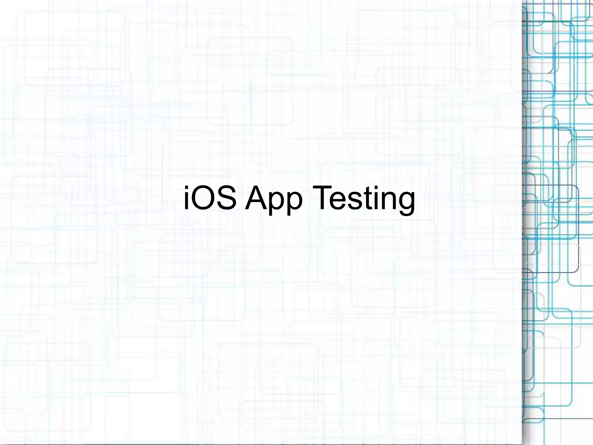 iOS App Testing 